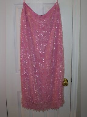 ASOS Purple Beaded Sequin Pencil Skirt